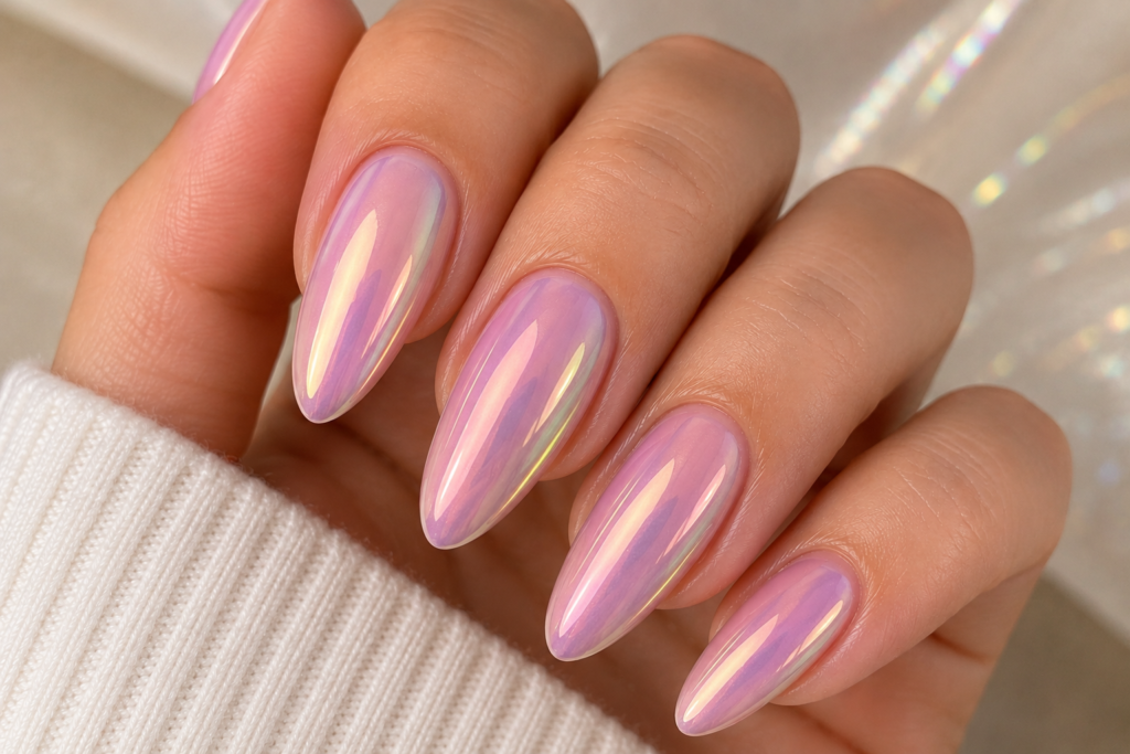 Chrome Almond Nails