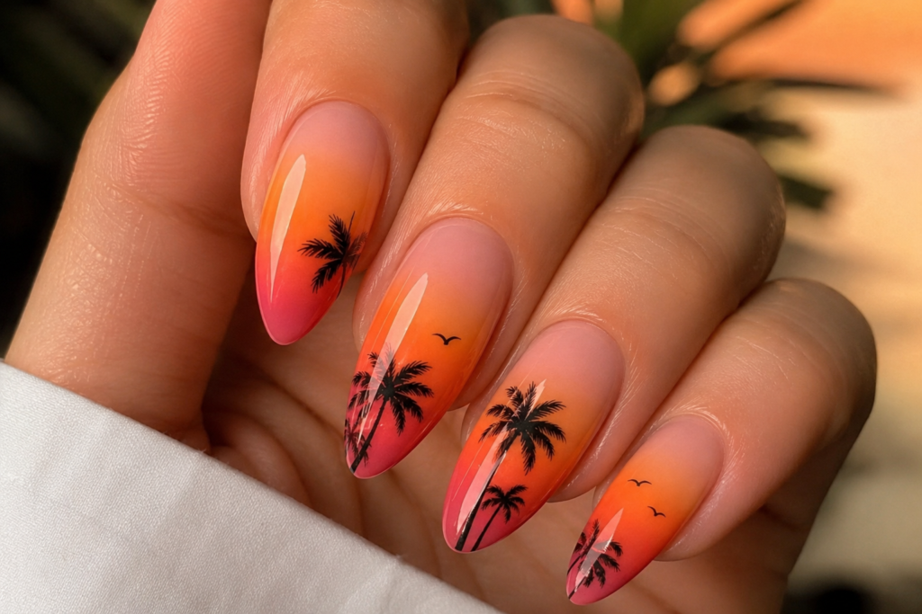 Sunset Ombre Nails