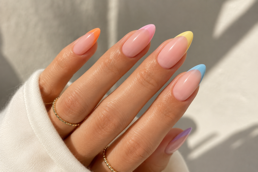 Pastel French tips