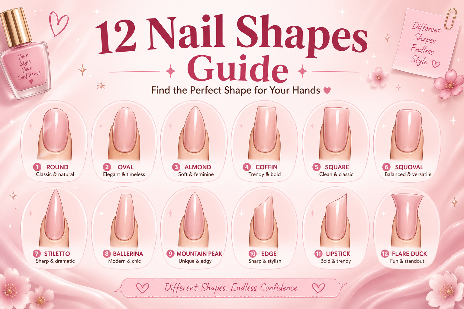 12 Nail Shapes Guide: Find the Perfect Shape for Your Hands
