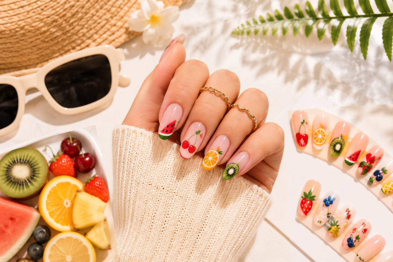 How to Create 8 Easy Summer Fruit Nails at Home